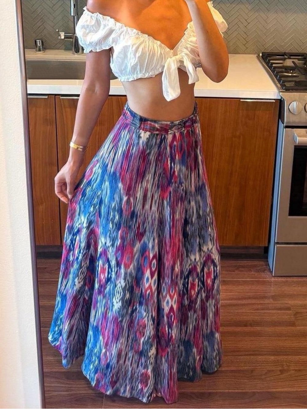 Zara Multicolor Maxi Skirt
